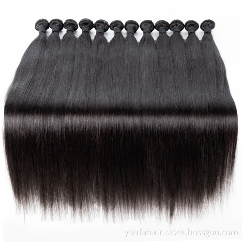 Cheap 100% Human Hair Extension Raw Indian Hair Bundle Long Natural Straight Virgin Remy 10A Cuticle Aligned Hair Bundles Vendor